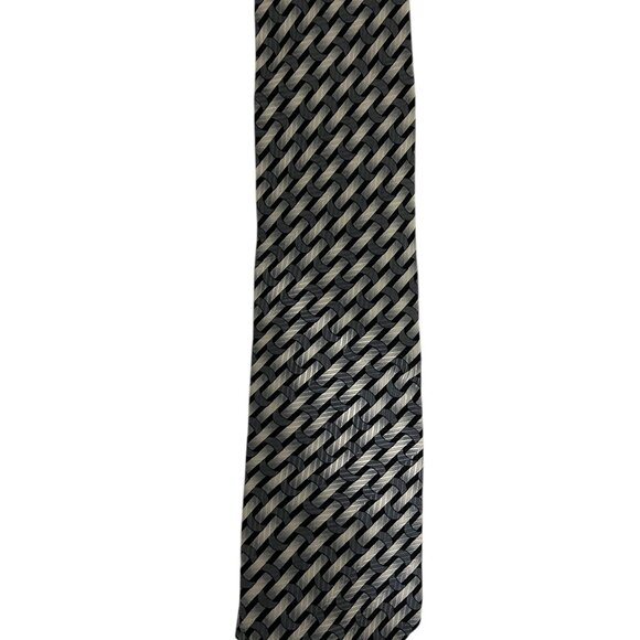 XMI Nordstrom 100% Silk Necktie Multicolor Geometric Woven Tie - Picture 7 of 7
